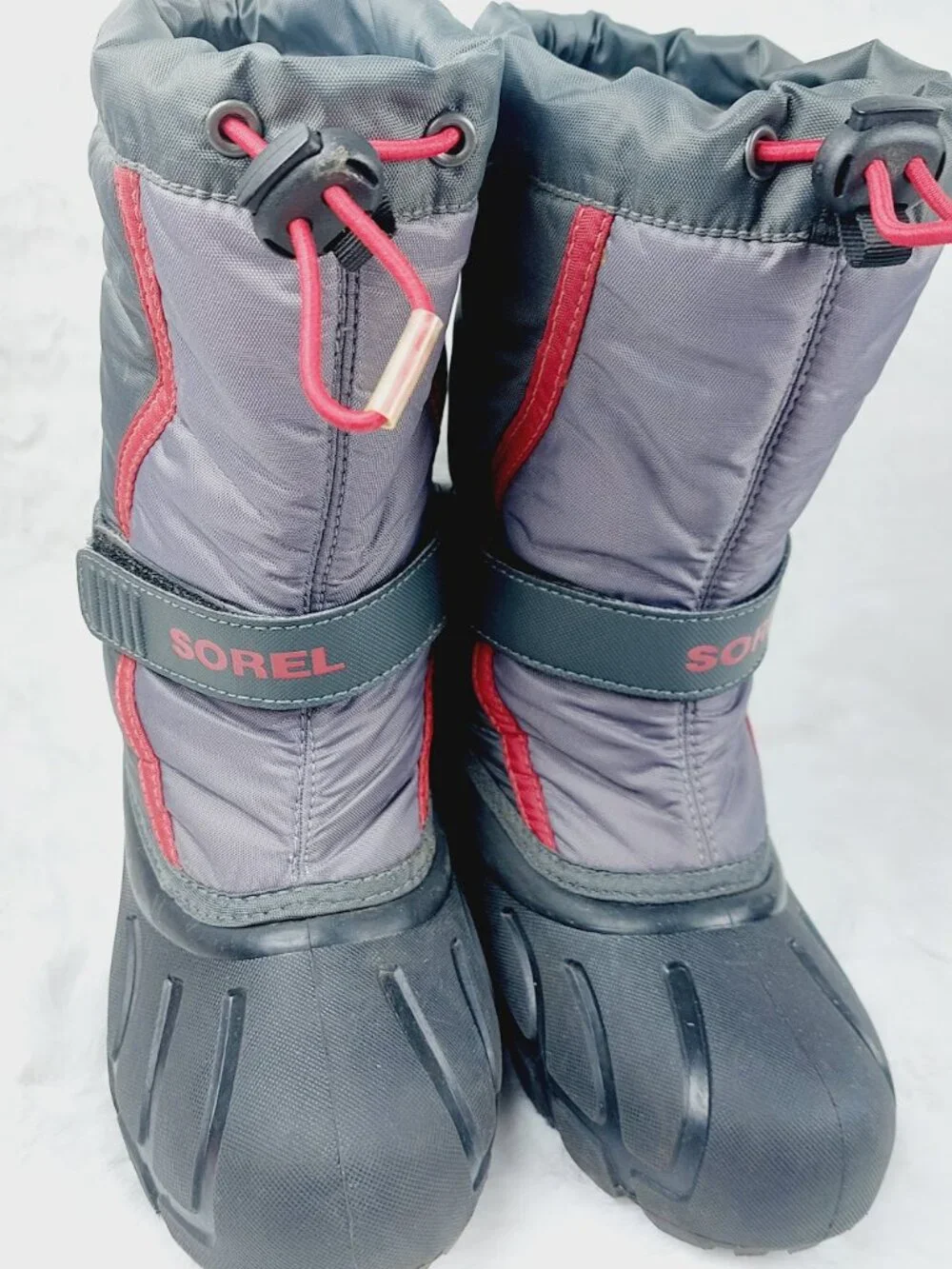 Sorel Kid's Boys' Grey Purple Waterproof Insulated Snow Winter Boots Size 2